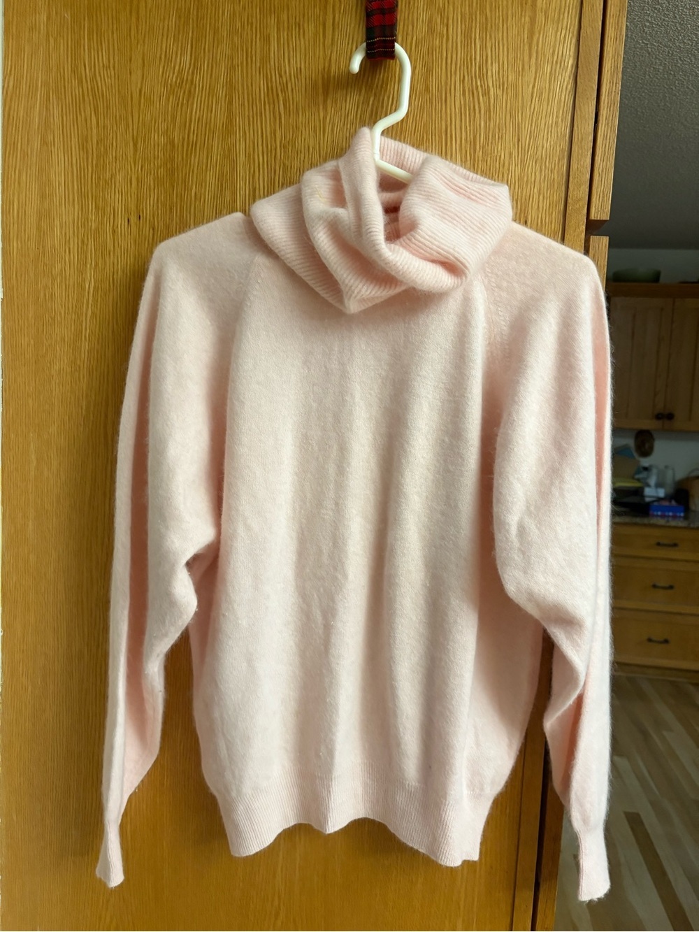 Soft Light Pink Turtleneck Sweater